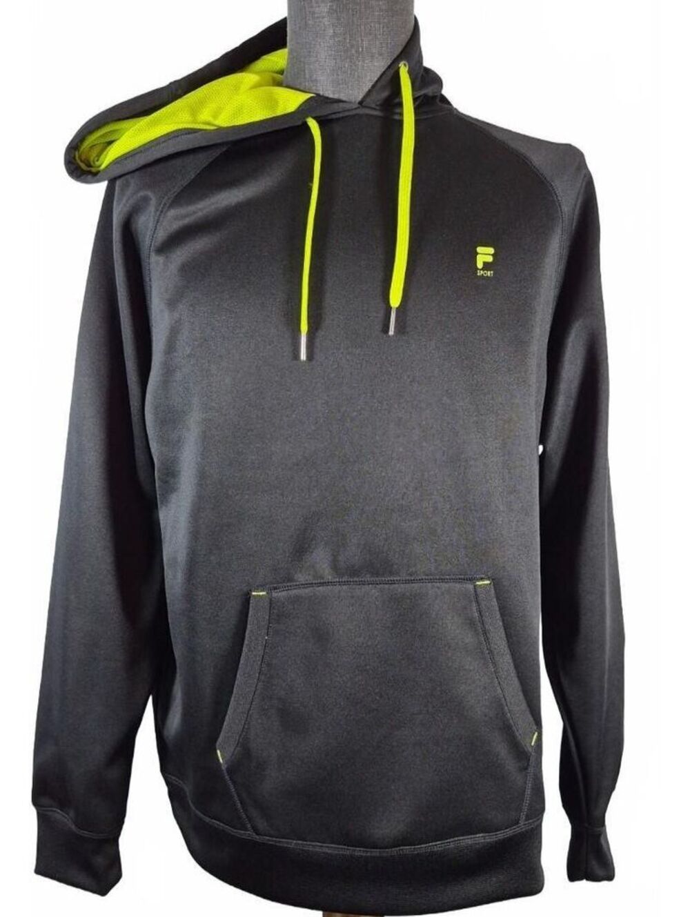 FILA Sport Men’s Large Black Neon Athletic Hoodie